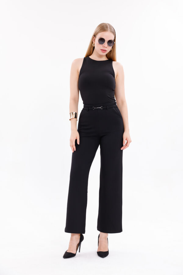 P-200 Lycra Fabric Trousers, Wide Straight Fit