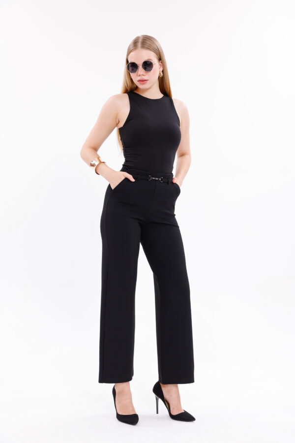 P-200 Lycra Fabric Trousers, Wide Straight Fit