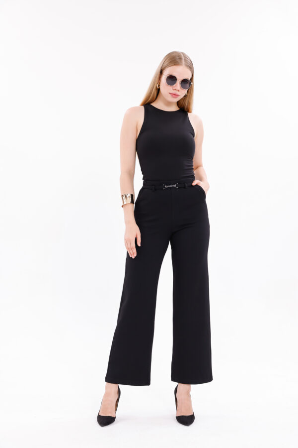 P-200 Lycra Fabric Trousers, Wide Straight Fit