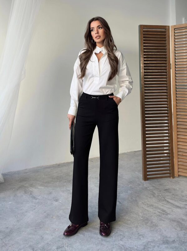 P-200 Lycra Fabric Trousers, Wide Straight Fit
