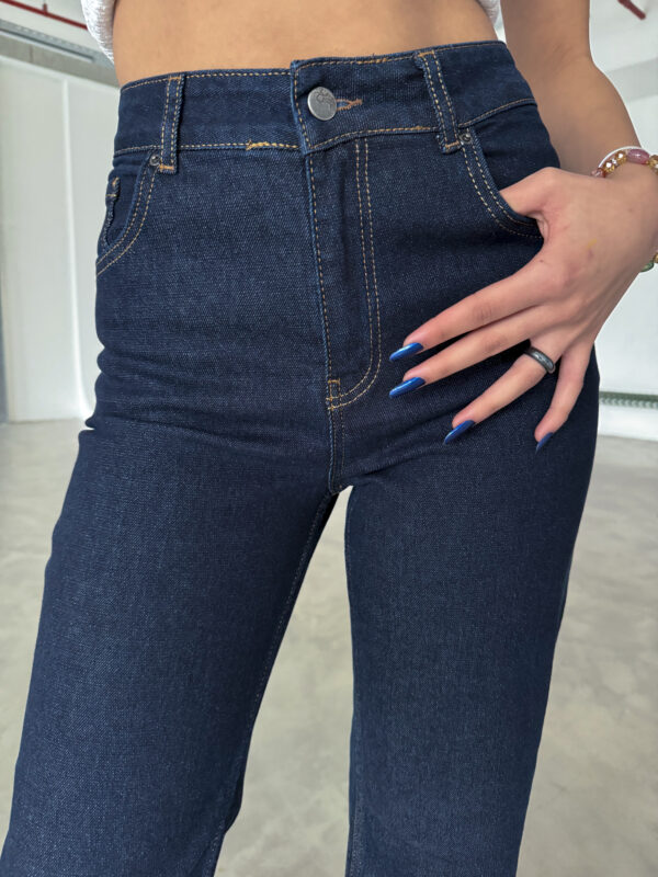 M-43 DARK BLUE High-Waist Flared Jeans