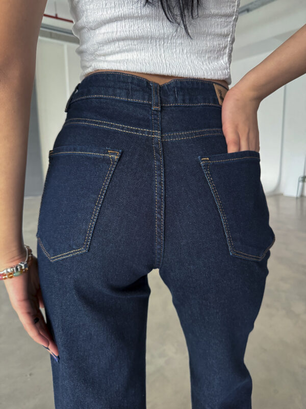 M-43 DARK BLUE High-Waist Flared Jeans