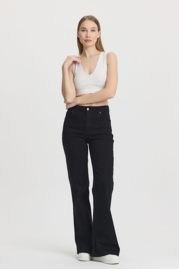 M-43 BLACK High-Waist Flared Jeans