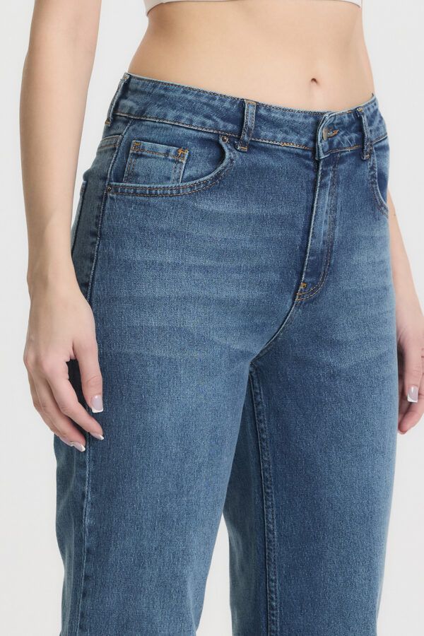 M-43 BLUE High-Waist Flared Jeans