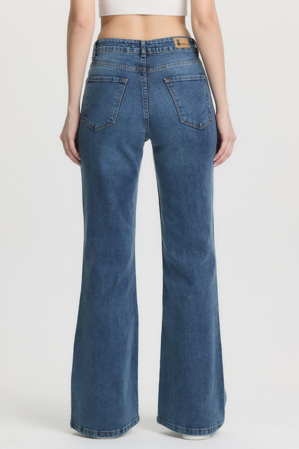 M-43 BLUE High-Waist Flared Jeans