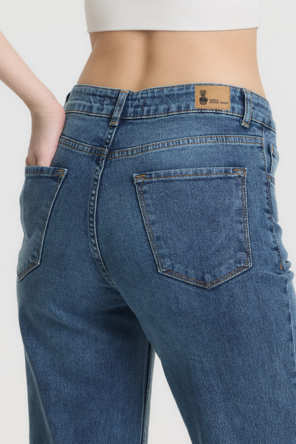 M-43 BLUE High-Waist Flared Jeans