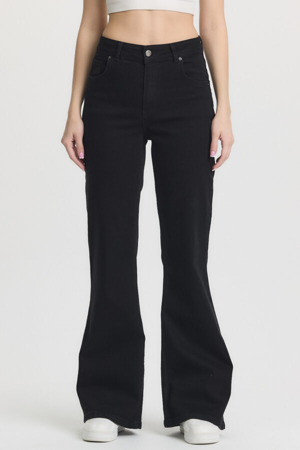 M-43 BLACK High-Waist Flared Jeans
