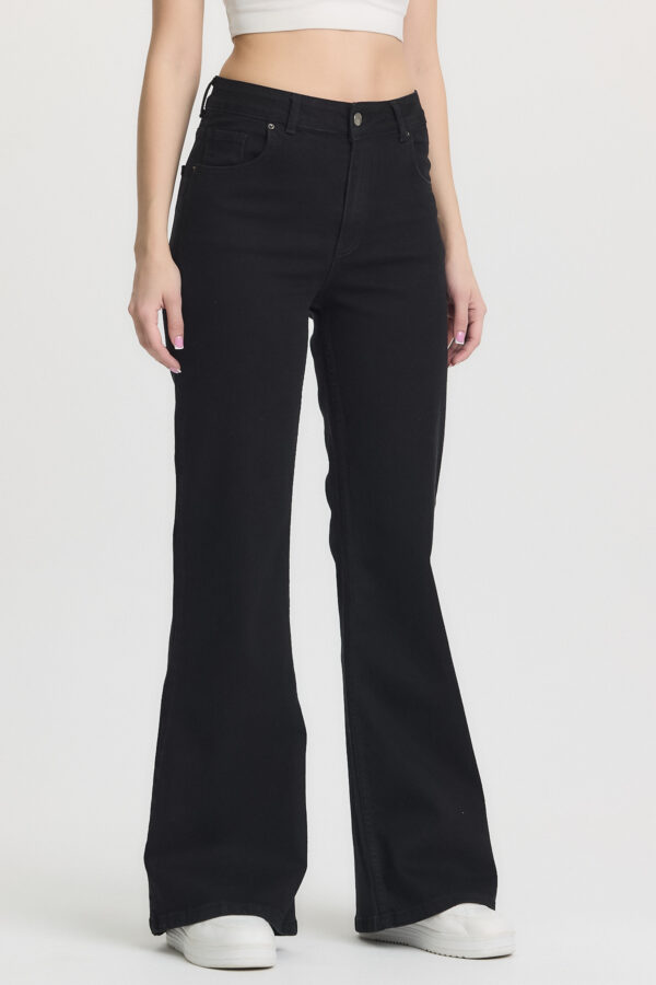 M-43 BLACK High-Waist Flared Jeans