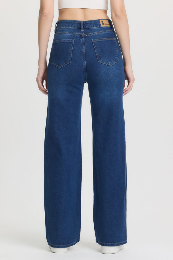 M-46 BLUE Wide-Leg High-Waist Jeans