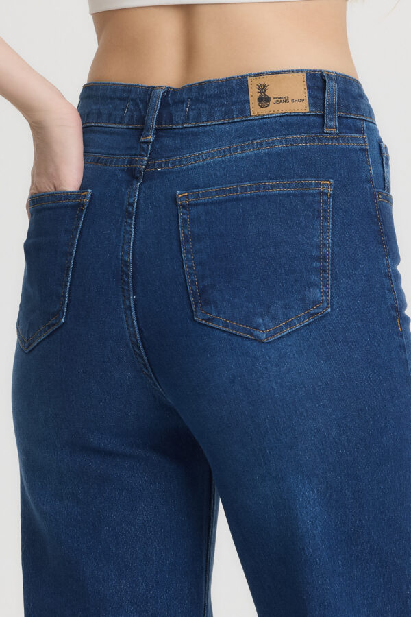 M-46 BLUE Wide-Leg High-Waist Jeans