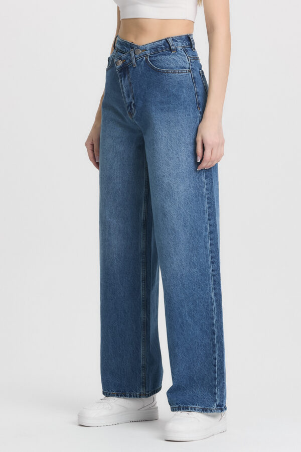 M-49 BLUE Crossover Wide Leg Jeans