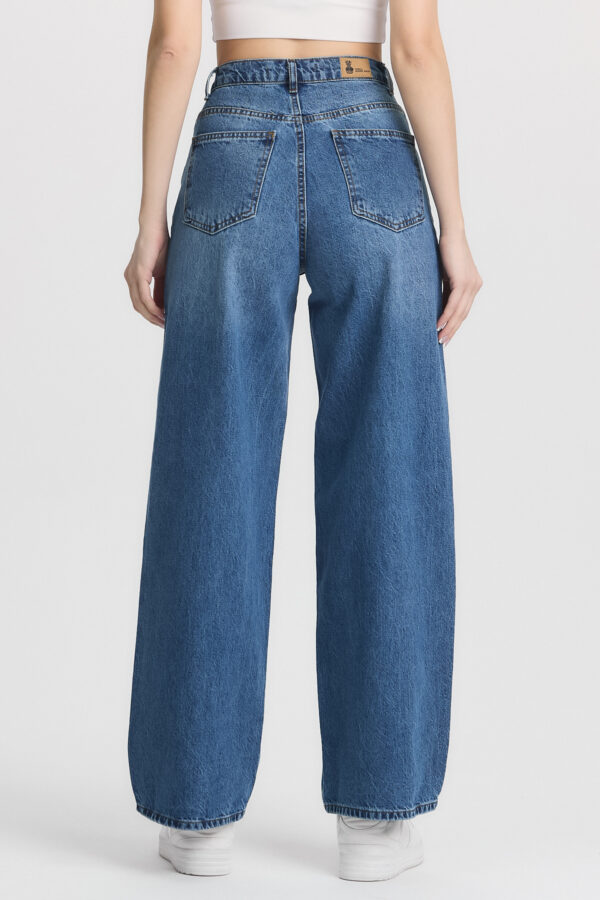 M-49 BLUE Crossover Wide Leg Jeans