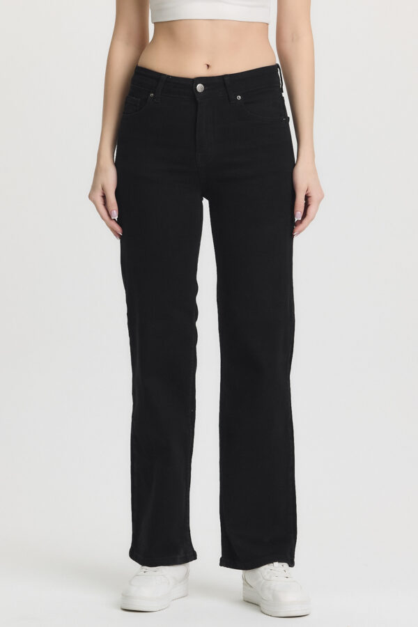 M-53 Black Classic Straight Wide-Leg Jeans