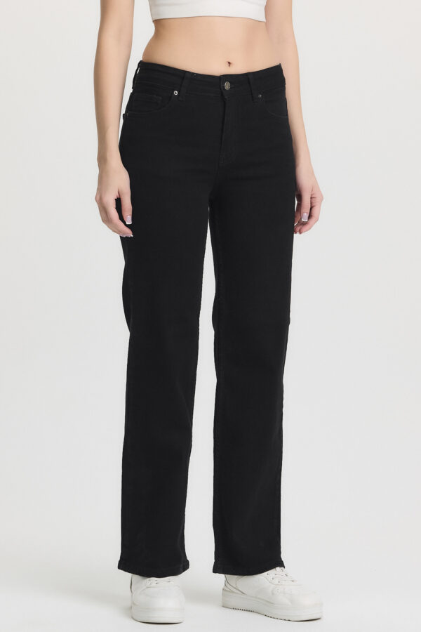 M-53 Black Classic Straight Wide-Leg Jeans