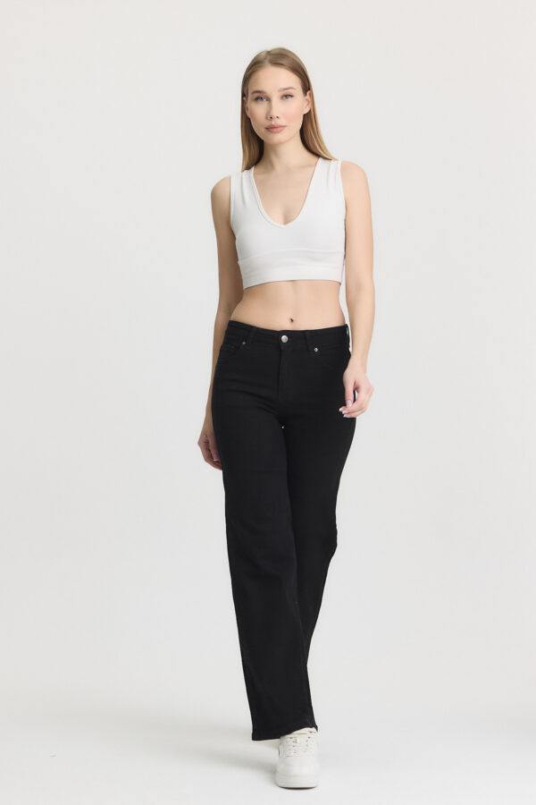 M-53 Black Classic Straight Wide-Leg Jeans