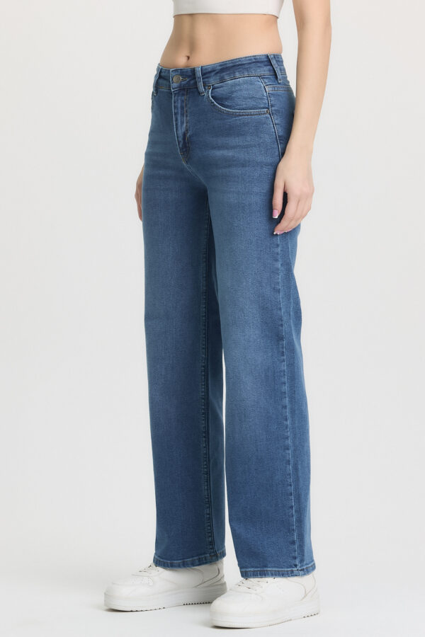 M-53 Blue Classic Straight Wide-Leg Jeans