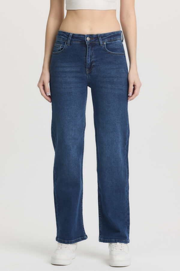 M-53 Dark Blue Classic Straight Wide-Leg Jeans