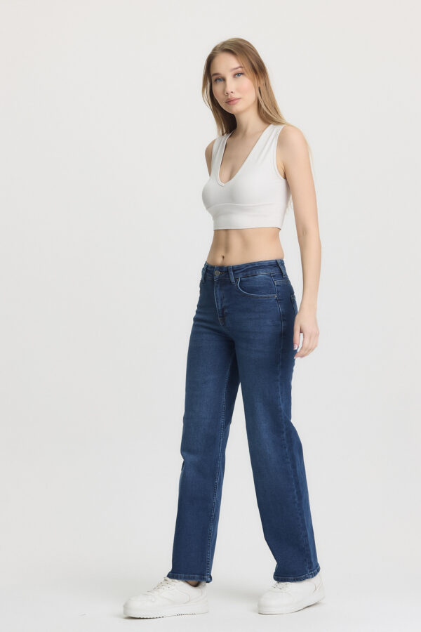 M-53 Dark Blue Classic Straight Wide-Leg Jeans