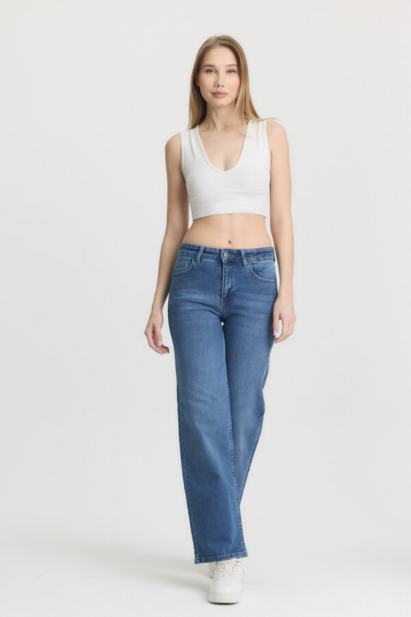 M-53 Blue Classic Straight Wide-Leg Jeans