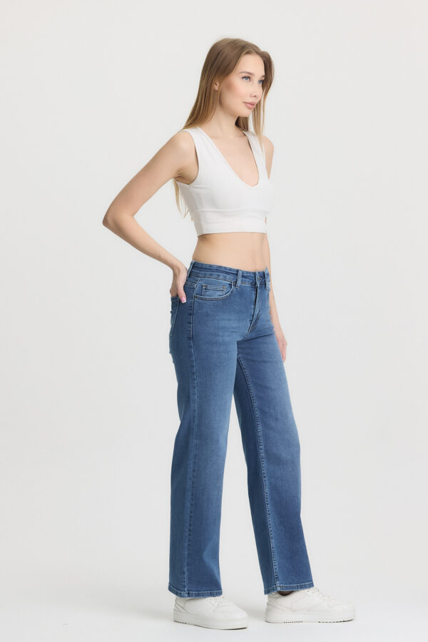 M-53 Blue Classic Straight Wide-Leg Jeans