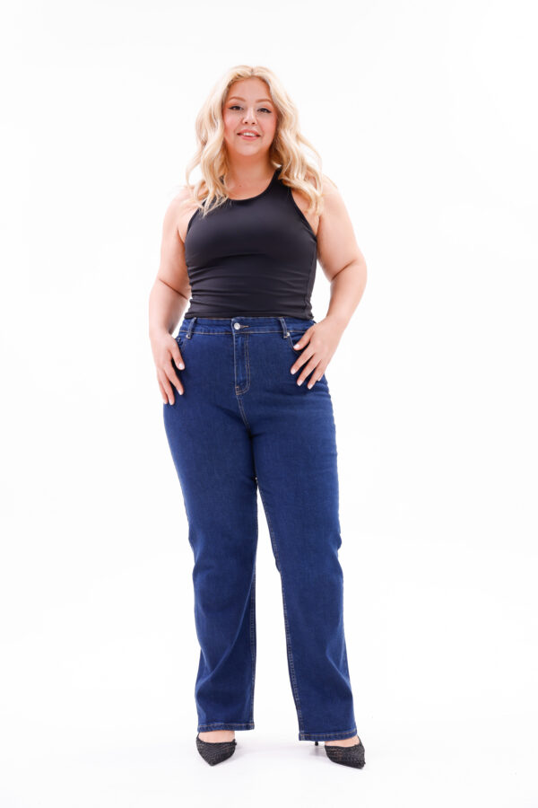 Plus Size- Women's Premium Turkish Denim, Plus Size Straight Cut with Lycra