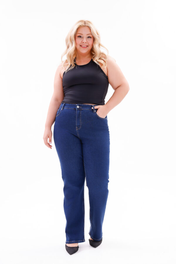 Plus Size- Women's Premium Turkish Denim, Plus Size Straight Cut with Lycra