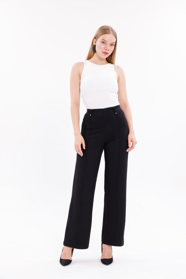 P-249 High Waisted Wide Leg Dress Pants Straight Trousers