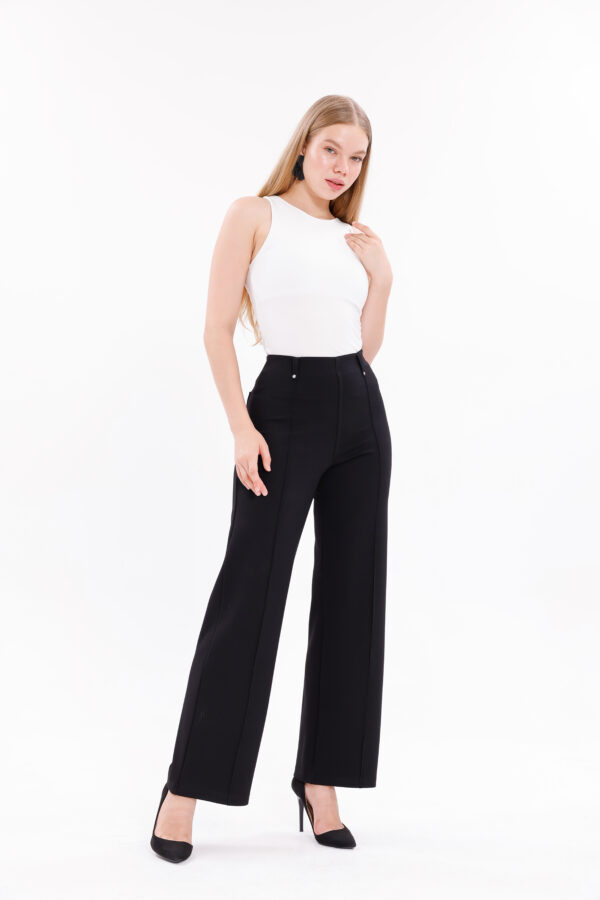 P-249 High Waisted Wide Leg Dress Pants Straight Trousers
