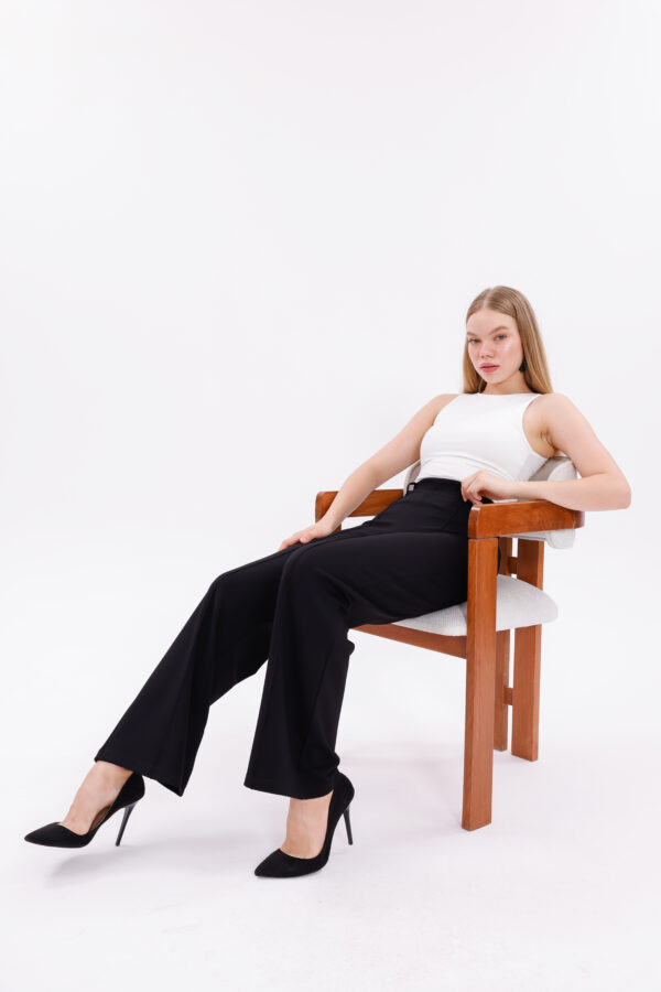 P-249 High Waisted Wide Leg Dress Pants Straight Trousers