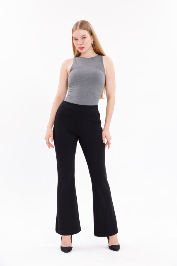 P-2029 High Waisted Crossover Flare Legging