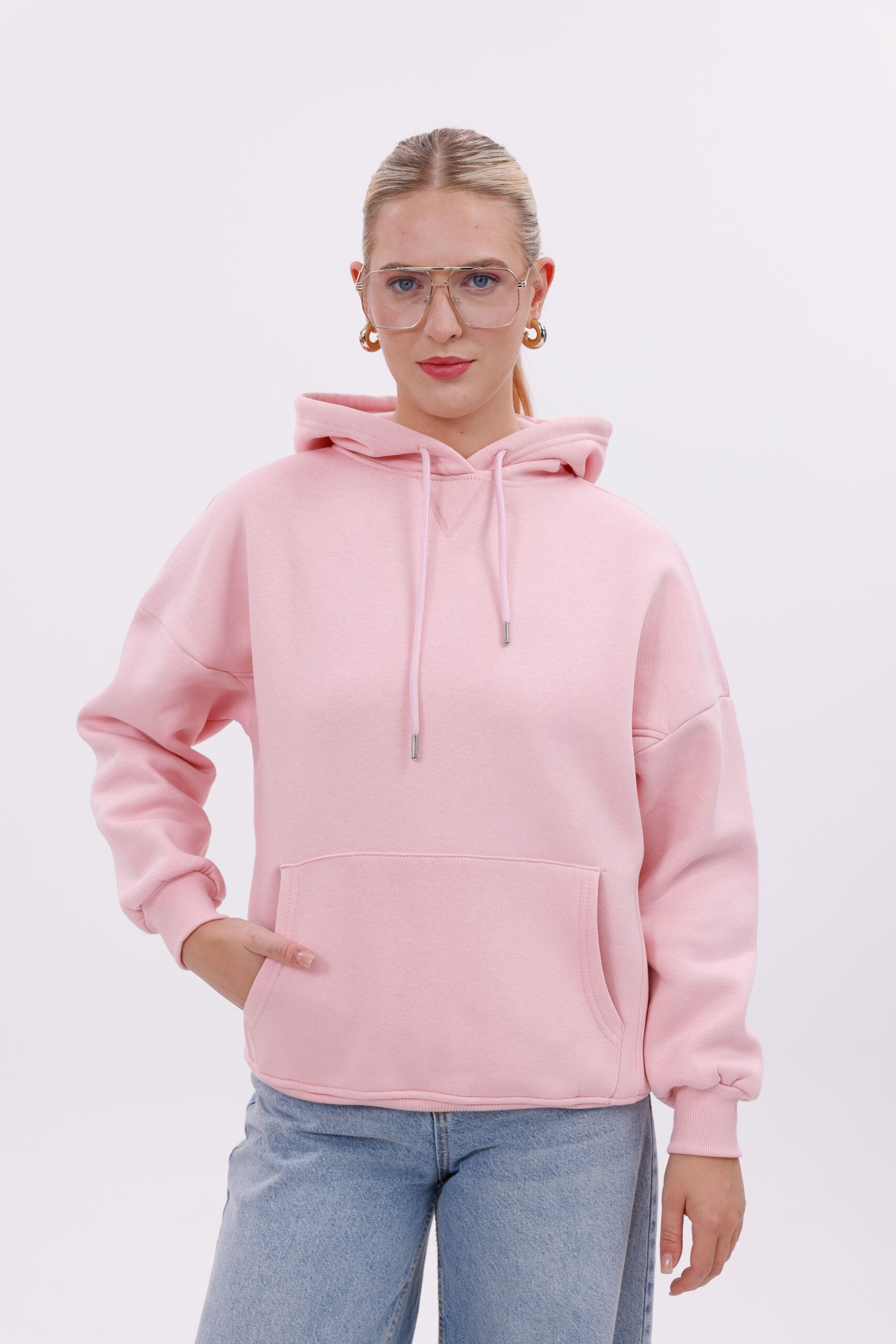 (PINK) Pullover Hoodie
