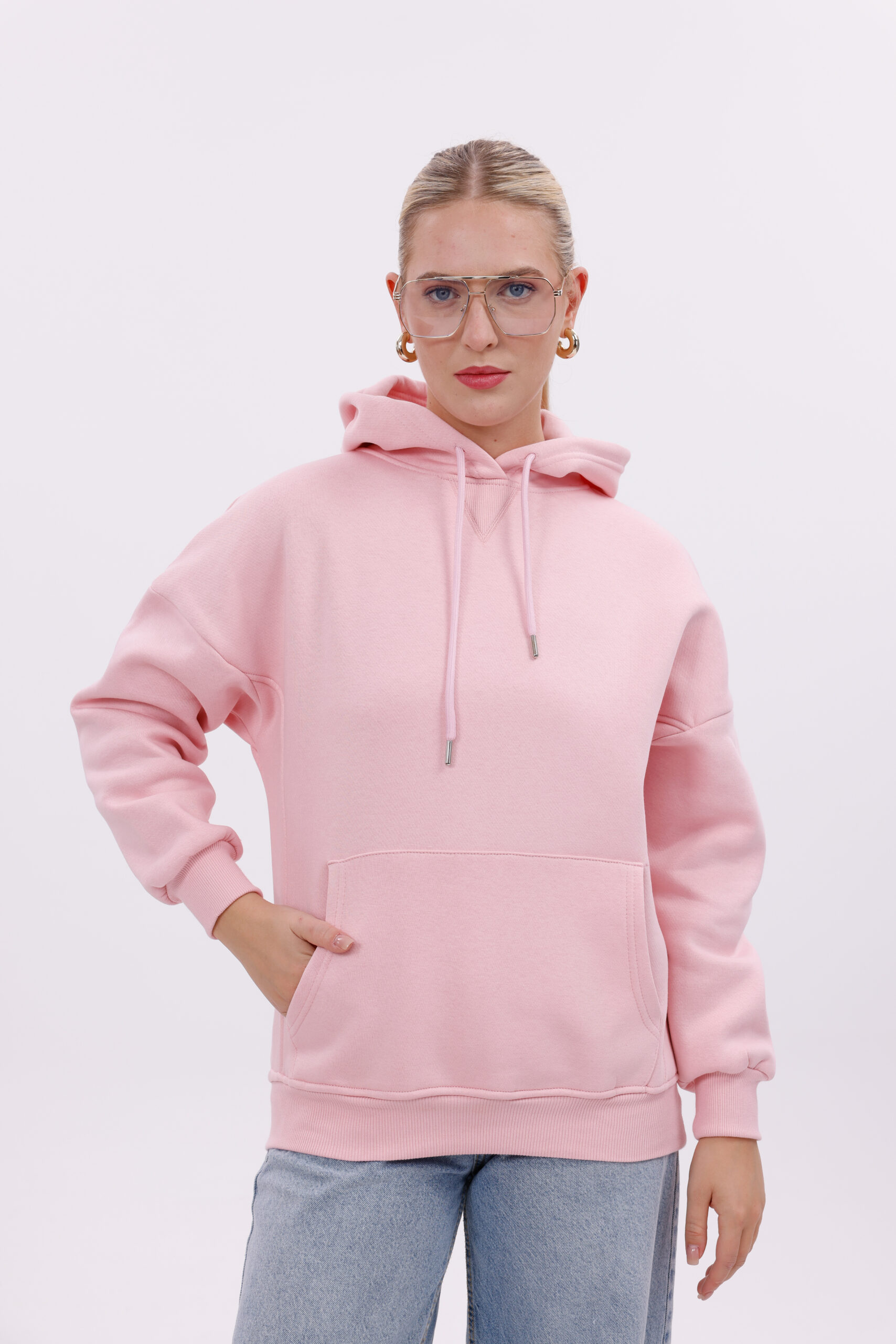 (PINK) Pullover Hoodie