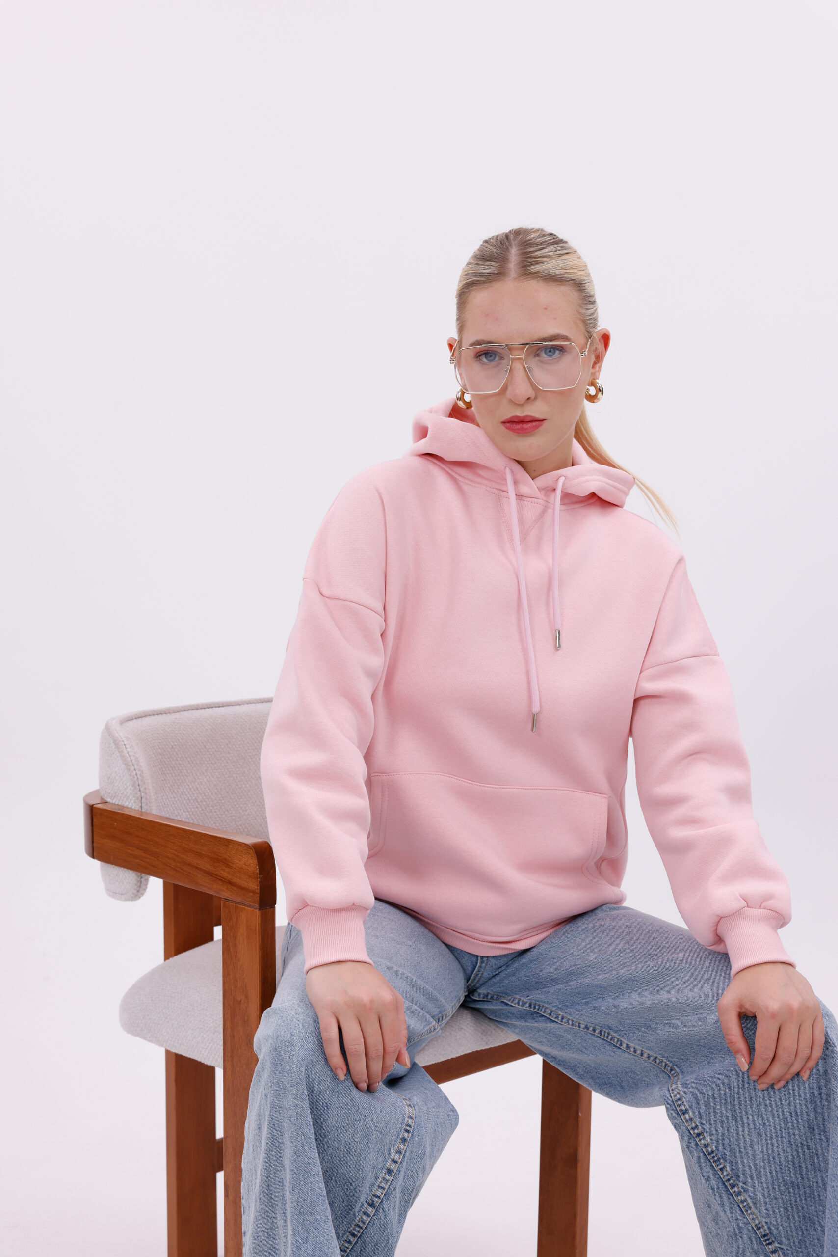 (PINK) Pullover Hoodie
