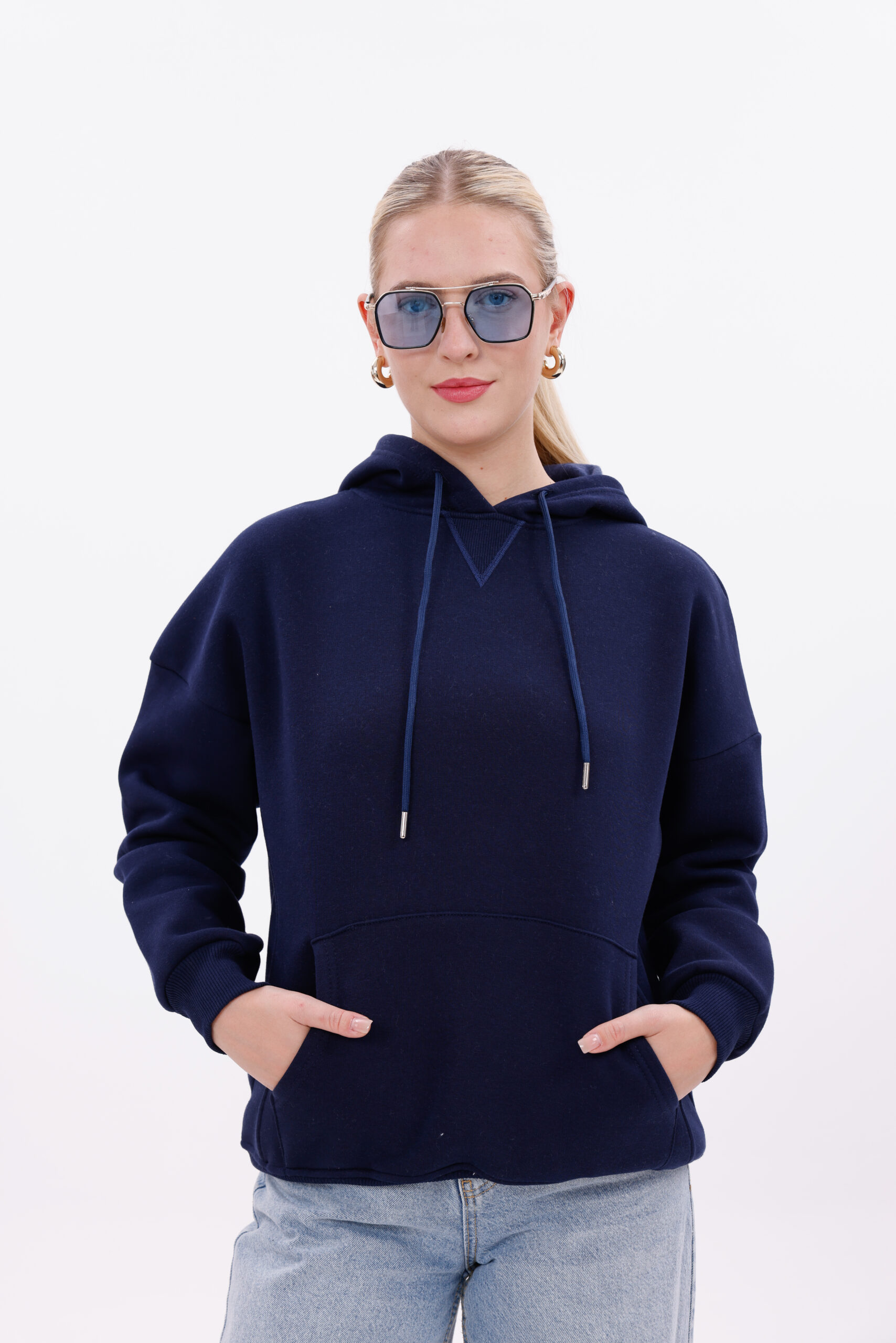 (DARK BLUE) Pullover Hoodie