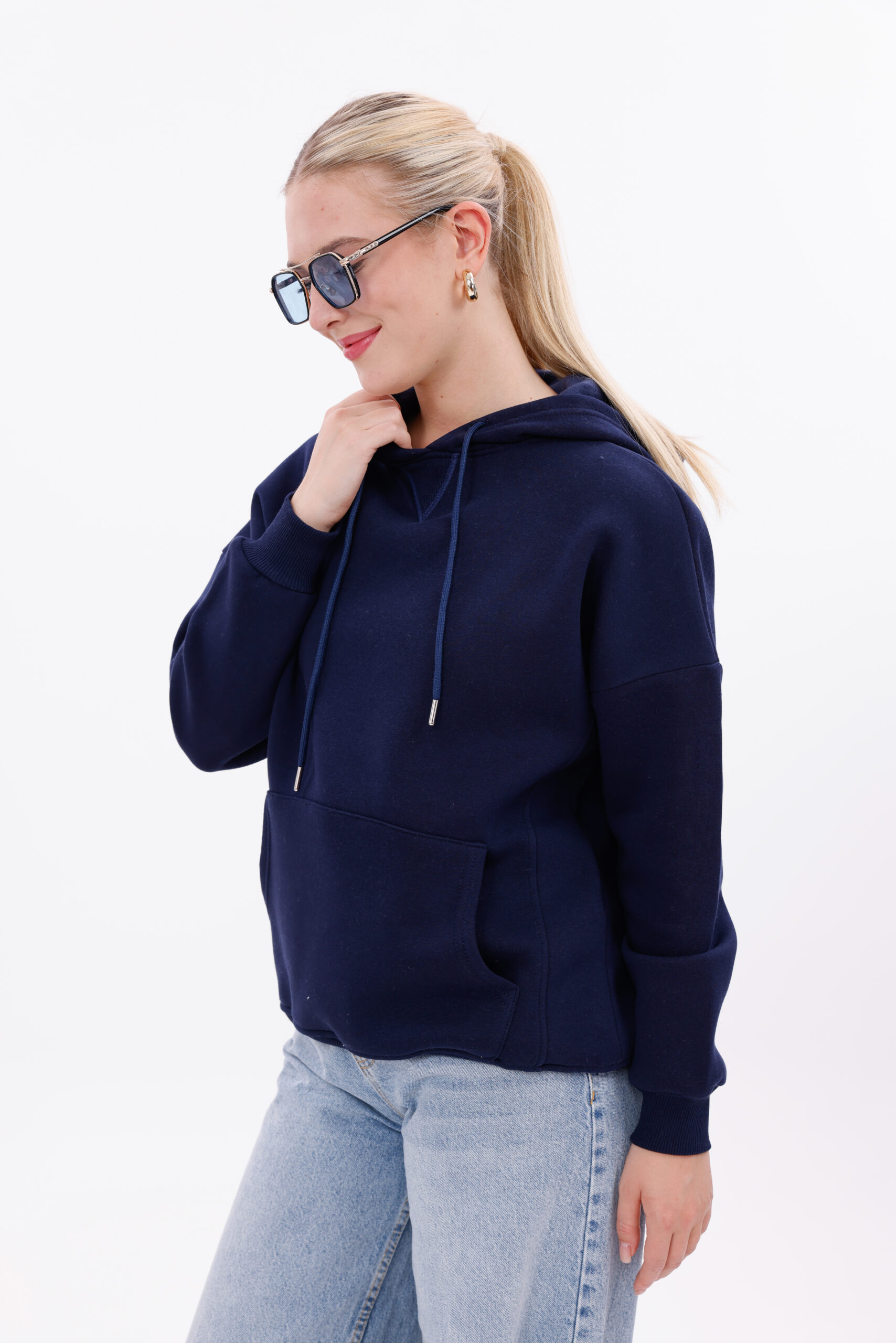 (DARK BLUE) Pullover Hoodie