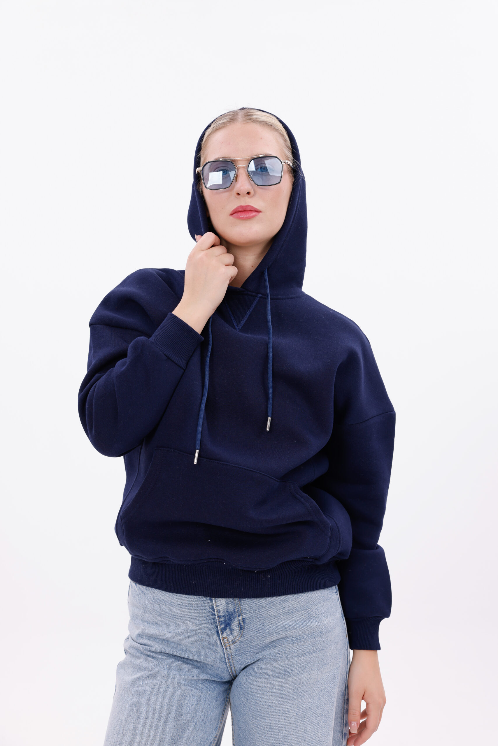 (DARK BLUE) Pullover Hoodie