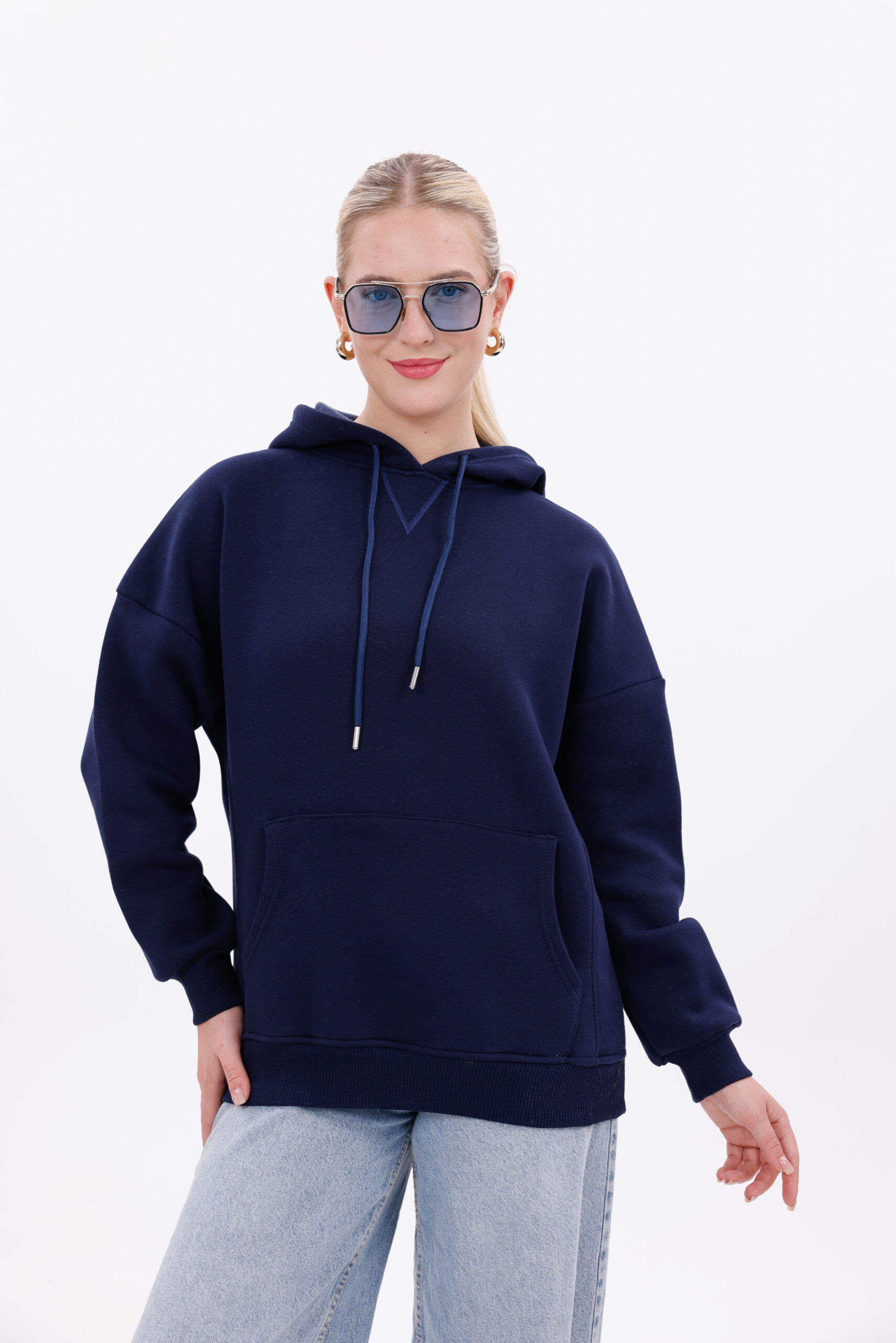 (DARK BLUE) Pullover Hoodie