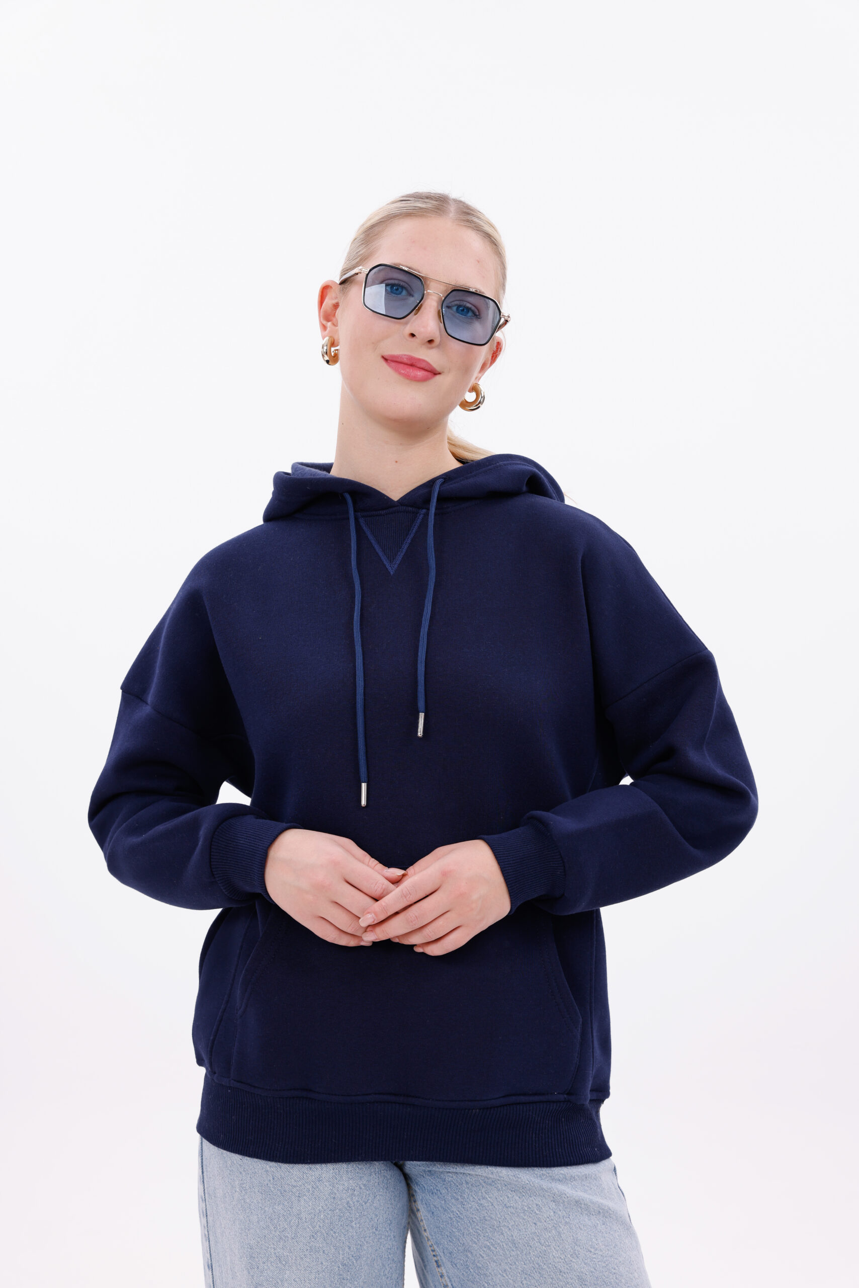 (DARK BLUE) Pullover Hoodie