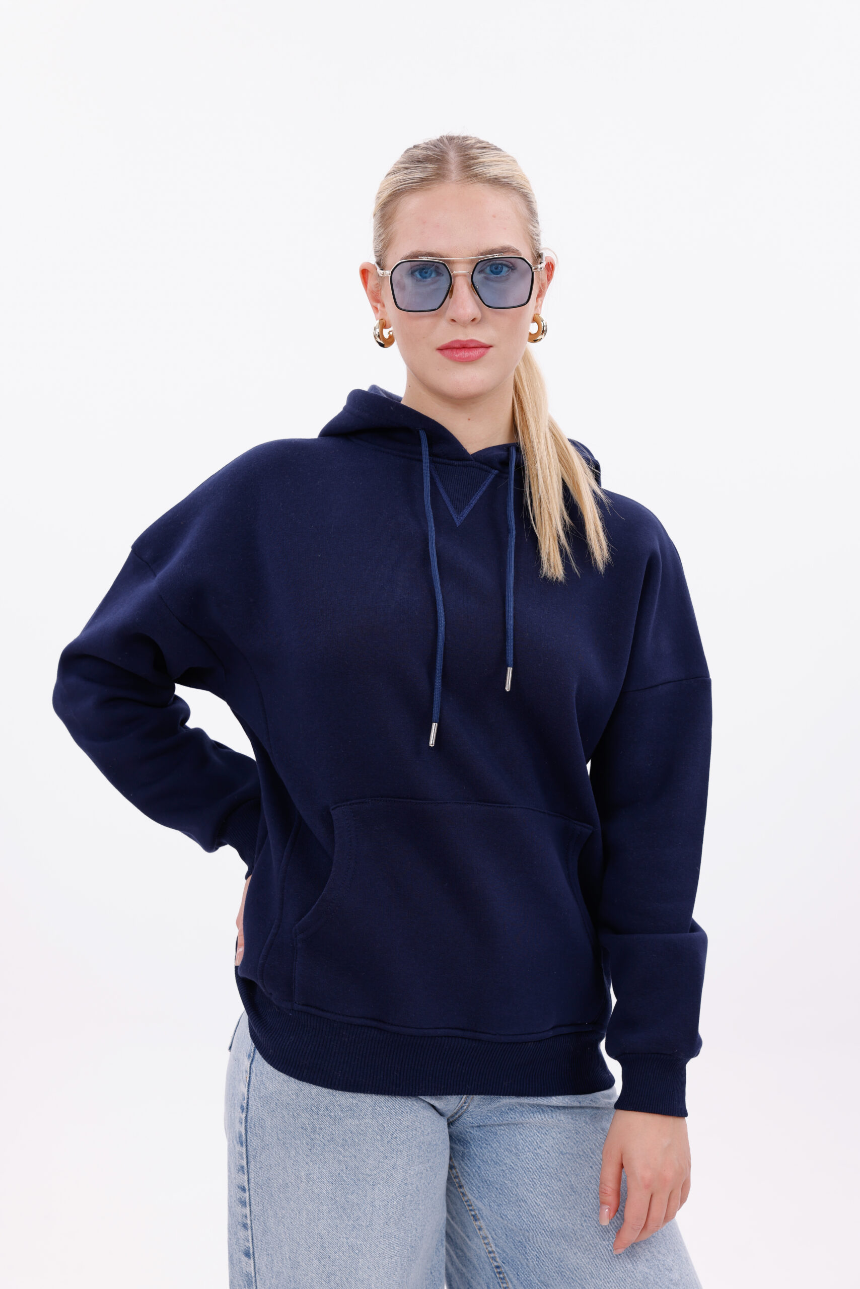 (DARK BLUE) Pullover Hoodie