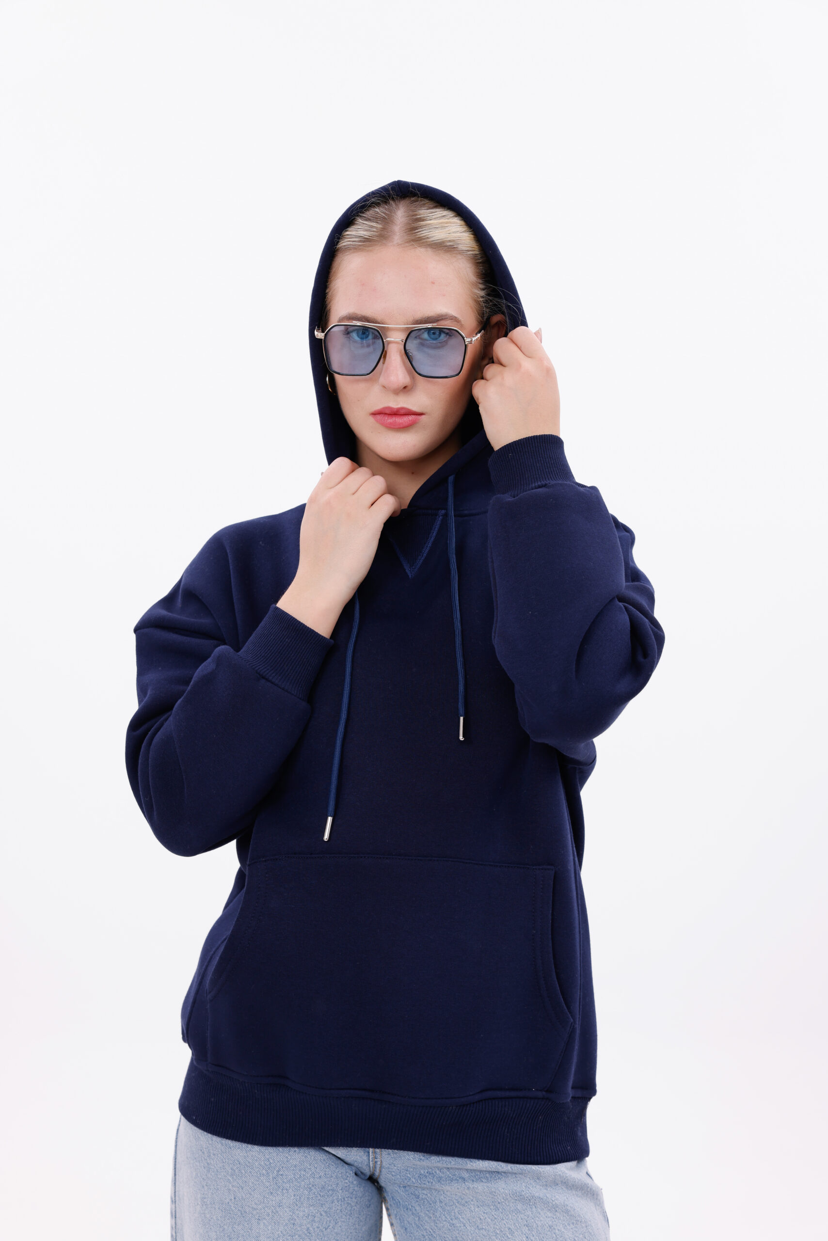 (DARK BLUE) Pullover Hoodie