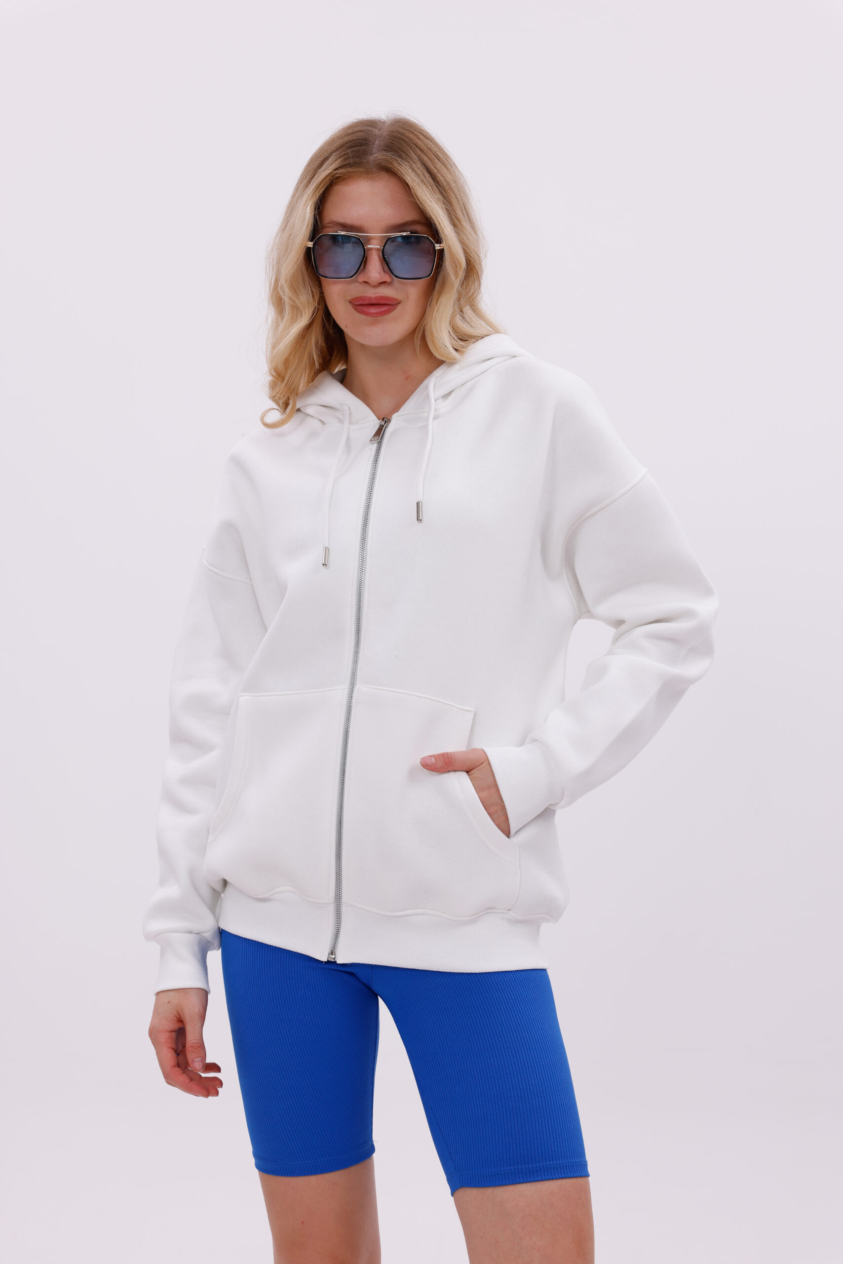 (Off-White) Zip-Up Hoodie