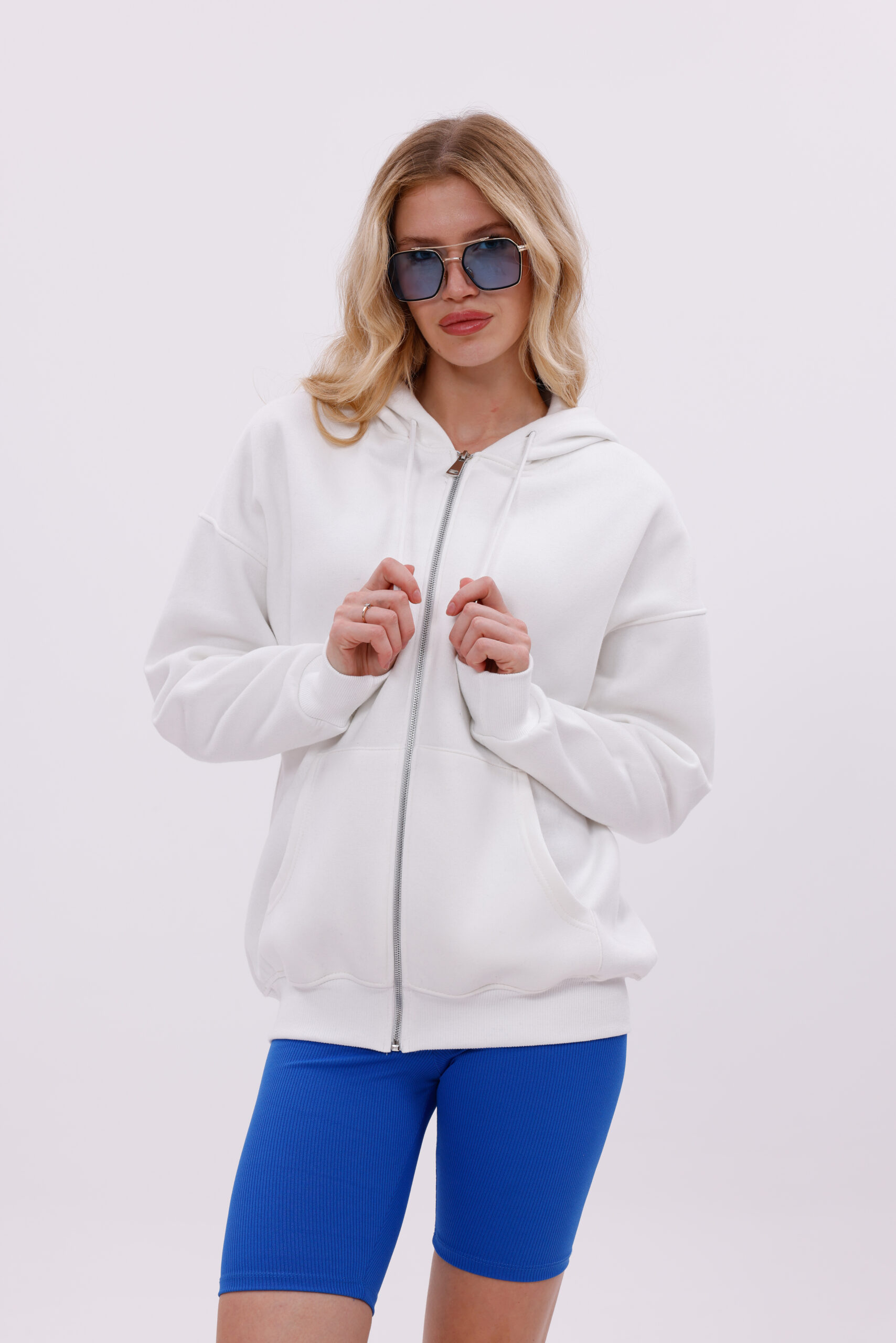 (Off-White) Zip-Up Hoodie