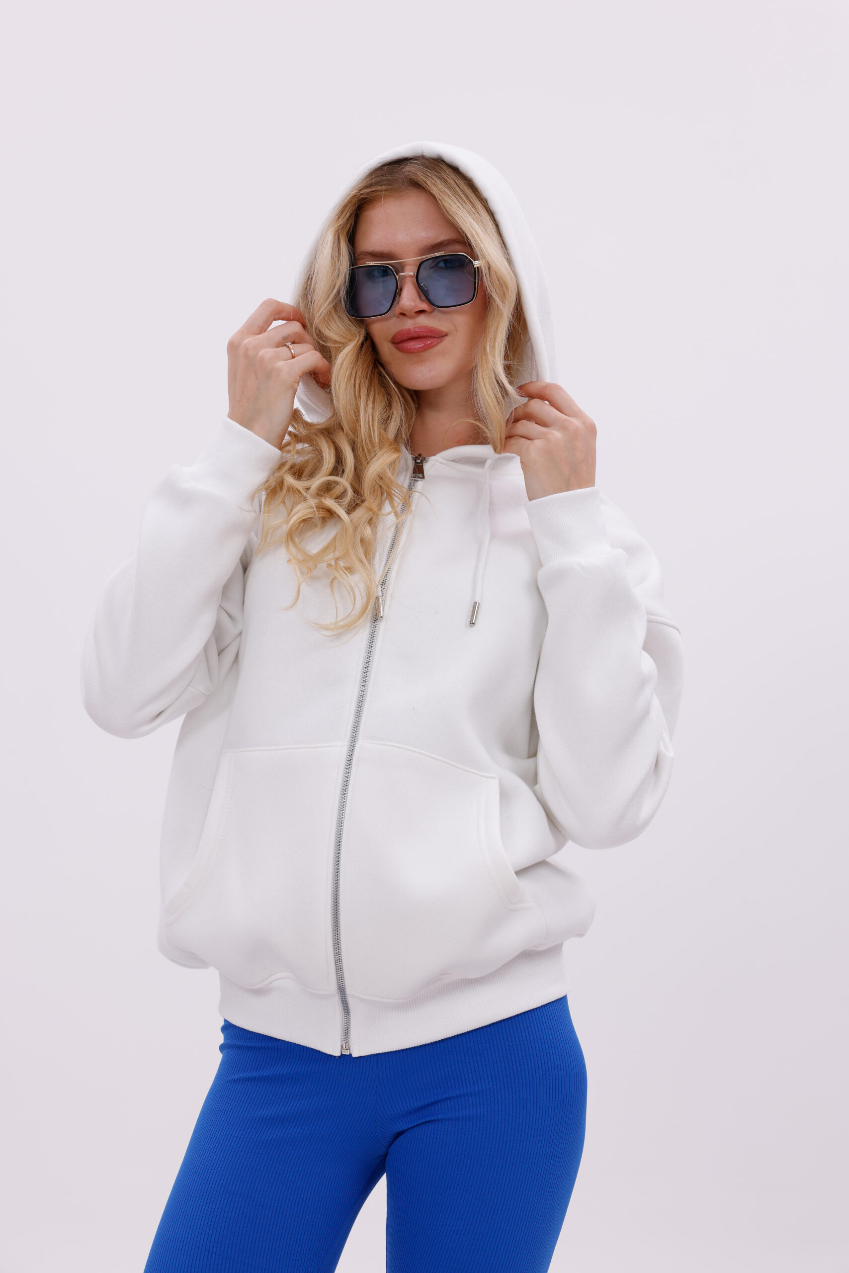 (Off-White) Zip-Up Hoodie