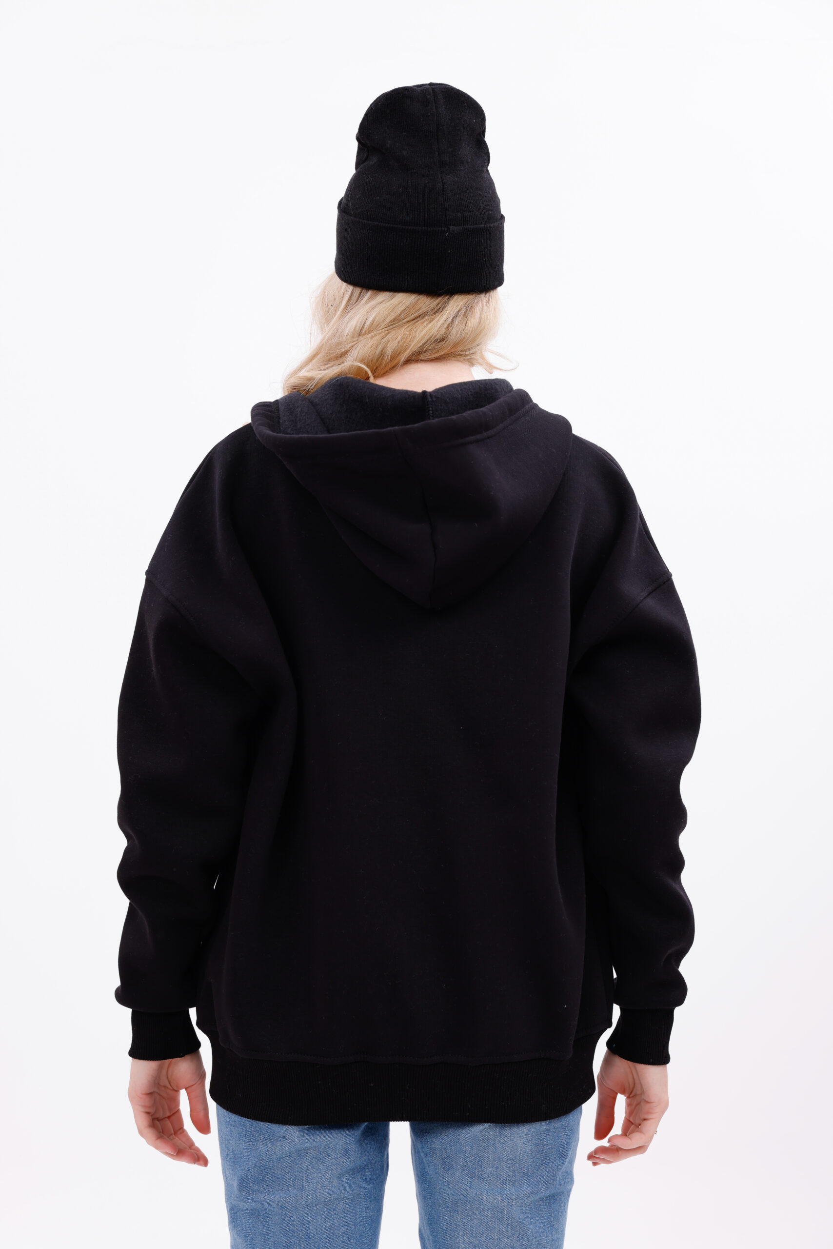 (BLACK) Zip-Up Hoodie