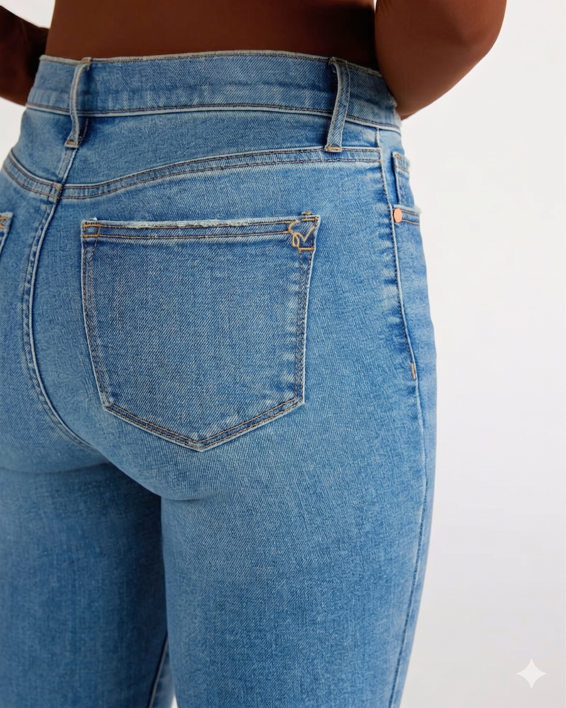 BLUE-Women's and Women's Plus Flare High Rise Jeans