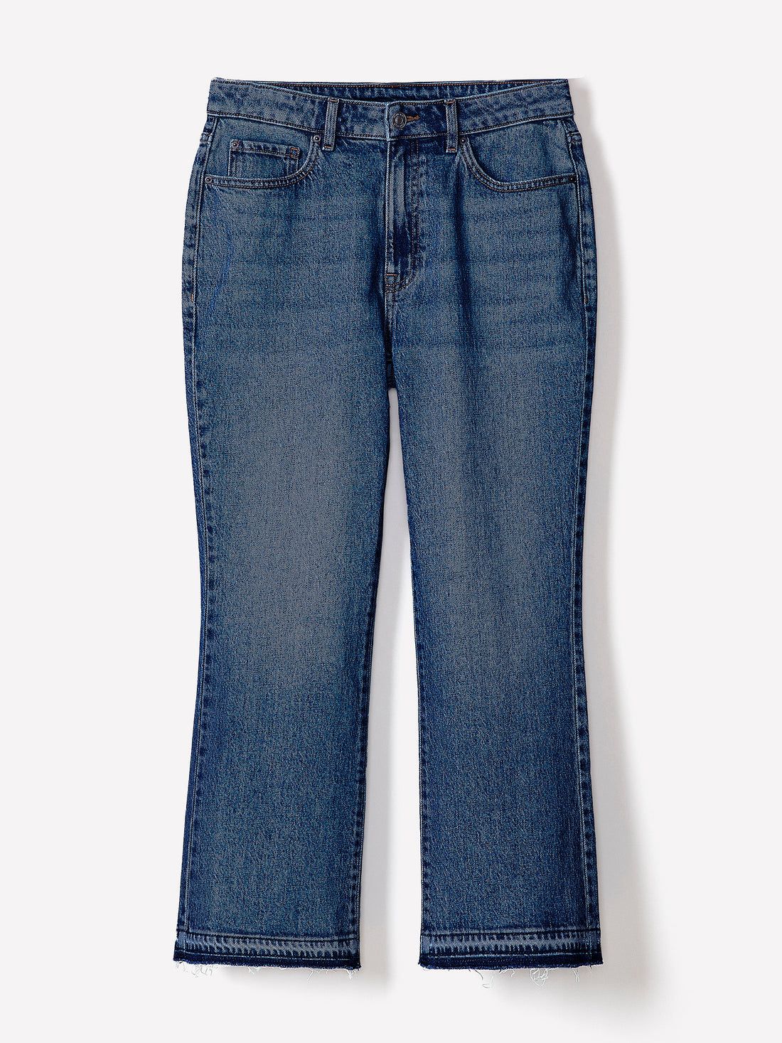 Women's Cropped Bootcut High Rise Stretch Denim Jeans
